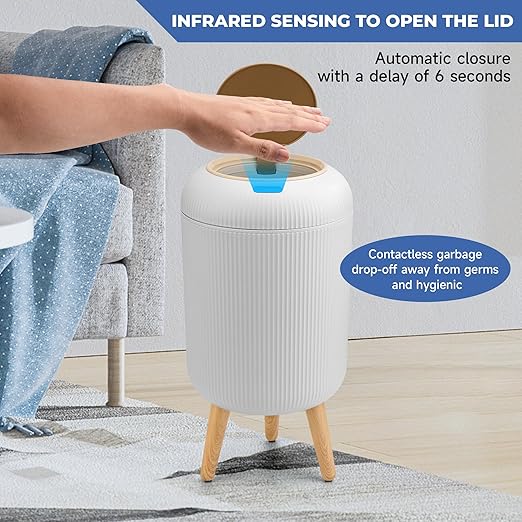 Pukomc Smart Sensor Wastebasket, Convenient and Hygienic Easy to Use,