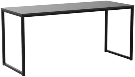 SHW Mission 55-Inch Home Office Computer Desk, Black