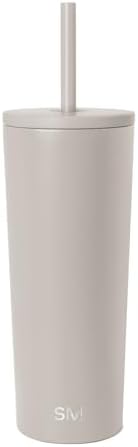 Simple Modern Iced Coffee Tumbler, Insulated | 24oz | Beige