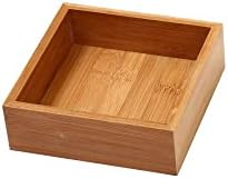 YBM Home Bamboo Drawer Organizer Storage Box for Kitchen Drawer, Junk Drawer, Office, Bedroom, Children Room, Craft, Sewing, and Bathroom, 6x6x2 Inch 324