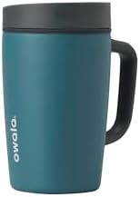 Owala SmoothSip Slider Stainless Steel Insulated Travel Mug with Handle, 100% Leak Proof, For Hot and Cold Drinks, Travel Friendly with Sliding Lock Lid, BPA Free, Leak Proof, 12oz, High Dive