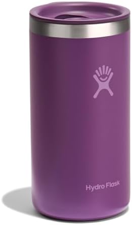 Hydro Flask Travel Coffee Cup – Insulated Stainless Steel, Non-Spill, Leak Resistant to-Go Tumbler 16 Oz Beachplum Purple
