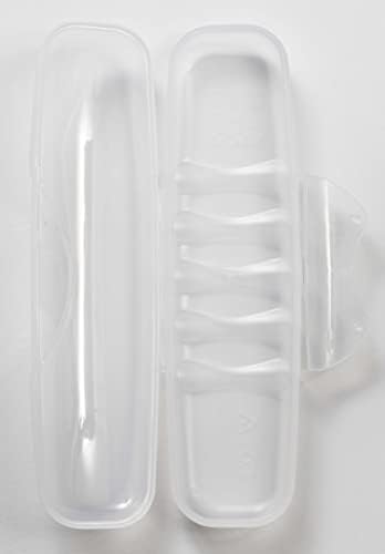 RADIUS Toothbrush, Original Big Brush & Case, Right Handed, Clear Brush with Clear Case, BPA Free ADA Accepted