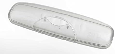 RADIUS Toothbrush, Original Big Brush & Case, Right Handed, Clear Brush with Clear Case, BPA Free ADA Accepted