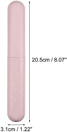 VOCOSTE 4Pcs Travel Toothbrush Case, Beige&Pink