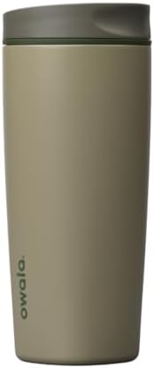 Owala SmoothSip Slider Insulated Stainless Steel Coffee Tumbler, Reusable Iced Coffee Cup, Hot Coffee Travel Mug, BPA Free 20 oz, Off Road