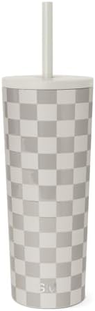 Simple Modern Iced Coffee Tumbler, Insulated | 24oz | Checkered