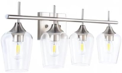 VONLUCE Bathroom Vanity Light, 4 Light Bathroom Light Fixture Over Mirror