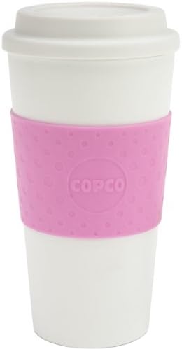 Copco Acadia 16 oz Travel Mug - Insulated Reusable Coffee Tumbler with Double-Walled Plastic, Leak-Proof Lid, BPA-Free - Portable Mug for Hot & Cold Drinks, Cup Holder Friendly (Bubble Gum)