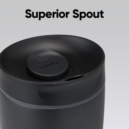Owala SmoothSip Slider Insulated Travel Coffee Cup 20 oz Very Very Dark