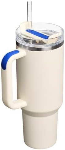 STANLEY Quencher H2.0 Flow State Tumbler, 40 oz, Cream Royal