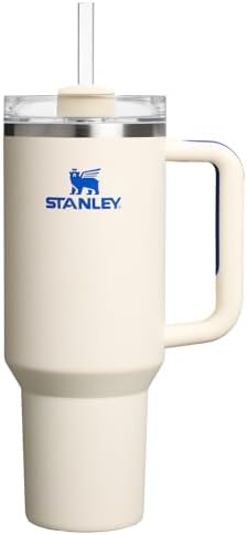 STANLEY Quencher H2.0 Flow State Tumbler, 40 oz, Cream Royal