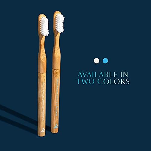 Better & Better Natural Bamboo Toothbrush | Soft Bristles | 100% Plant-Based | Reusable Handle and Replaceable Brush Head | Eco-Friendly, Zero Plastic | Adult Size, White