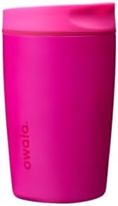 Owala SmoothSip Slider Insulated Stainless Steel Coffee Tumbler, Reusable Iced Coffee Cup, Hot Coffee Travel Mug, BPA Free 12 oz, Read My Lips