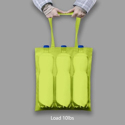 TOPDesign 6-Pack Economical 16"x15" Apple Green Cotton Tote Bag, Lightweight Medium Reusable Grocery Shopping Cloth Bags, Suitable for DIY, Advertising, Promotion, Gift, Activity