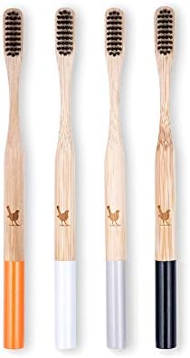 Bamboo Toothbrush with Soft Charcoal Infused Bristles