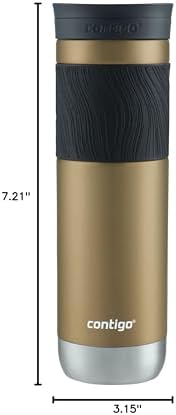 Contigo Byron 2.0 Stainless Steel Travel mug with Snapseal Lid and Grip, 24oz, Chardonnay, BPA Free and Leak Proof