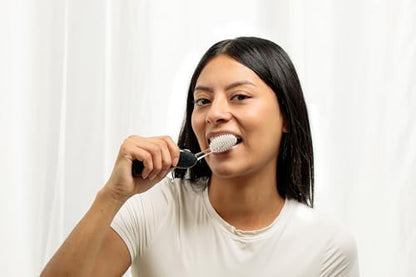 RADIUS Toothbrush, Original Big Brush & Case, Right Handed, Clear Brush with Clear Case, BPA Free ADA Accepted