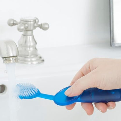RADIUS Toothbrush Original Big Brush, BPA Free ADA Accepted - Left Hand - Lavender Brush with Lavender Case