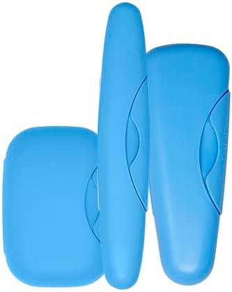 RADIUS Travel Case Value Pack, 3 Count (Toothbrush, Razor, Soap), BPA-Free Recycled Plastic, Portable for Bathroom, School, Home, Camping - Periwinkle Blue