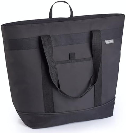 Jumbo Insulated Cooler Bag - Heavy Duty Soft Insulated Grocery Bag (Black)