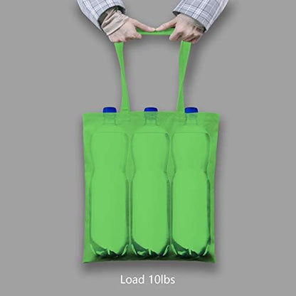 TOPDesign 6-Pack Economical 16"x15" Lime Green Cotton Tote Bag, Lightweight Medium Reusable Grocery Shopping Cloth Bags, Suitable for DIY, Advertising, Promotion, Gift, Activity