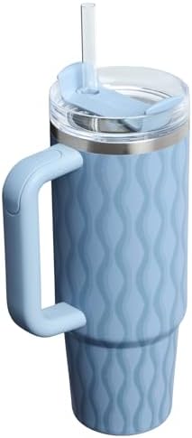 STANLEY Quencher H2.0 Flow State Tumbler, 30 oz, Slate Blue Drift
