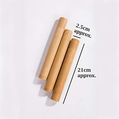 Bamboo Toothbrush Travel Case Pack of 6 Biodegradable and Eco Friendly