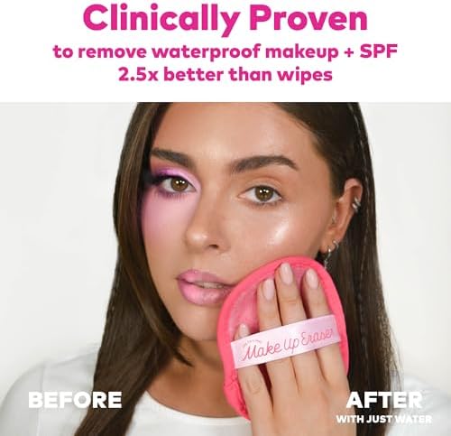 The Original MakeUp Eraser 7-Day Set, Erase All Makeup with Just Water, Including Waterproof Mascara, Eyeliner, Foundation, Lipstick, Sunscreen, and More! Seashells, 7ct.