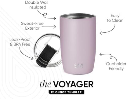 Simple Modern Travel Coffee Mug with Lid | 12oz | Lavender