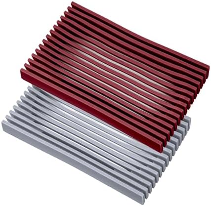 Aoheuo Modern Minimalist Soap Dish (2Pack),Drainage Silicone Soap Holder,5.5 Long by 3.15 Wide,0.55 inches high,Used for Kitchen,Bathroom,and Bar Sink(Red,Incanus)