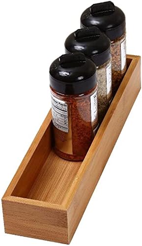 YBM Home Bamboo Drawer Organizer Storage Box for Kitchen Drawer, Junk Drawer, Office, Bedroom, Children Room, Craft, Sewing, and Bathroom, 3x12x2 inch
