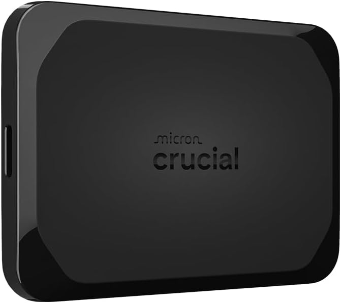 Crucial X10 2TB Portable SSD, Up to 2,100MB/s, USB 3.2 USB-C, External Solid State Drive, Compatible with Windows, Mac & Android, Durable Storage for Games, Photos & Files, Black - CT2000X10SSD9C02
