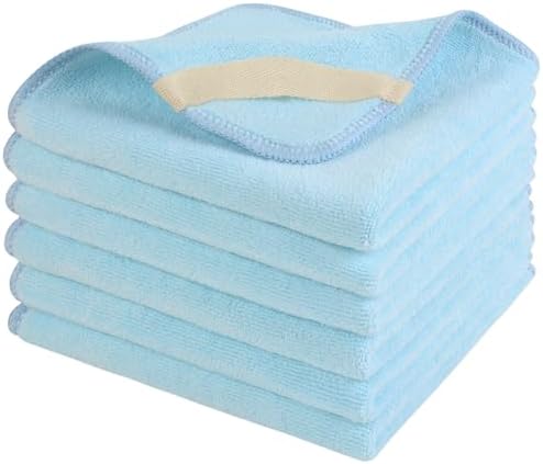 SINLAND Microfiber Facial Cloths Fast Drying Washcloth 12inch x 12inch Absorbent Face Wash Cloth Soft Makeup Remover Cloths