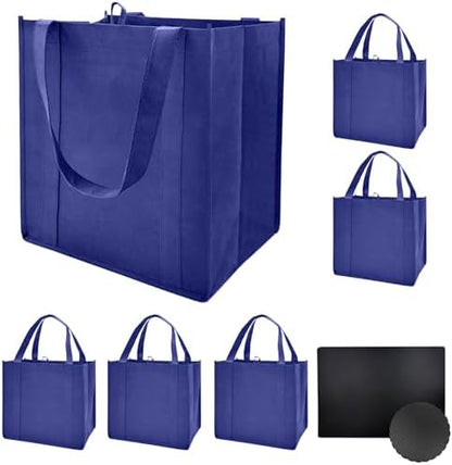 6 pack Reusable Grocery Bags,Thick Bottom-Shopping Bag for Groceries