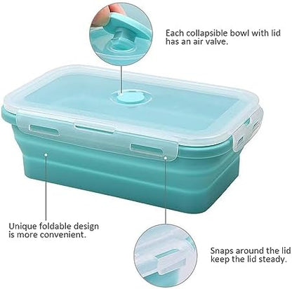 Alimat PluS 40.5oz Collapsible Silicone Food Storage Containers 4 Pack