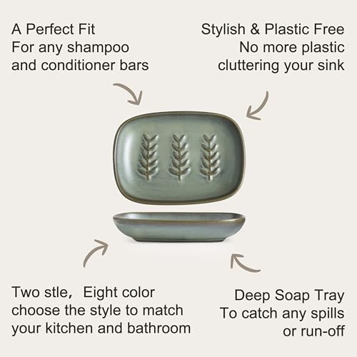 Miamolo Bar Soap Holder for Shower, Soap Dish for Bathroom, No Mushy Soap