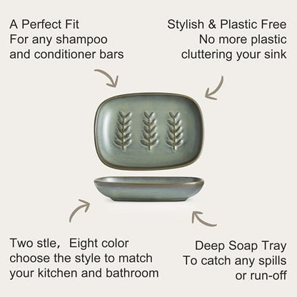 Miamolo Bar Soap Holder for Shower, Soap Dish for Bathroom, No Mushy Soap