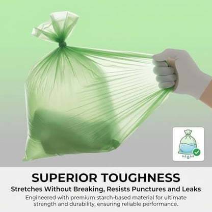 Compost Bags, Compostable Small Trash Bags for Kitchen Compostable Food Scrap Bags For Counter Top Compost Bin Small Kitchen Food Scrap Waste Bags for Compost (4G-100count)