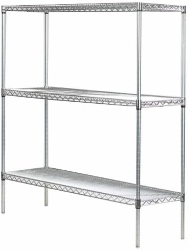 Omega 12" Deep x 24" Wide x 86" High 3 Tier Gray Starter Shelving Unit