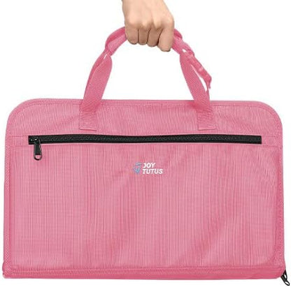 JOYTUTUS 3 in 1 Steering Wheel Eating Tray (Pink), Car Back Seat Laptop Desk, Multifunctional Office Bag Car Work Table for Writing, Car Organizer for Kids, Commuters, Family