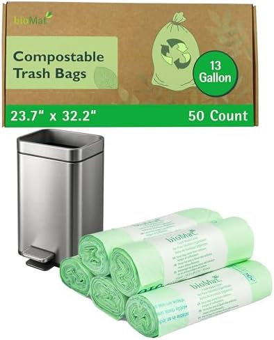 bioMat 13 Gallon Compostable Food Scrap Bags, 50 Count