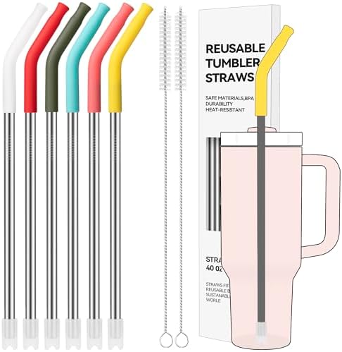 40 oz Straight Metal Straws for 40 oz Stanley Tumbler
