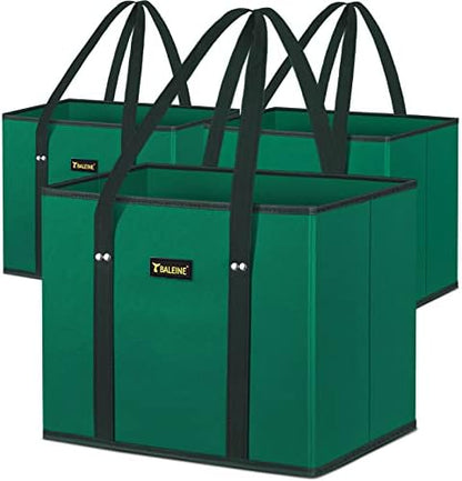 BALEINE 3PK Reusable Grocery Bags, Heavy Duty Shopping Tote Bag