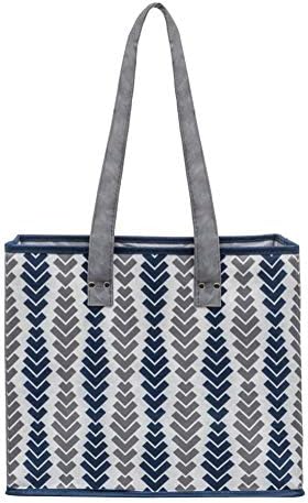 PLANET E Reusable Grocery Shopping Bags with Reinforced Bottoms: Colourful Collapsible Multipurpose Heavy Duty Daily Utility Bag (Pack of 3)