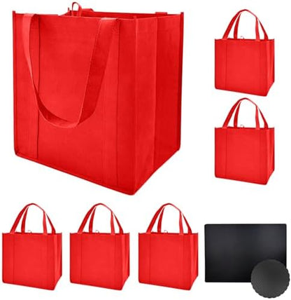 6 pack Reusable Grocery Bags,Thick Bottom-Shopping Bag for Groceries