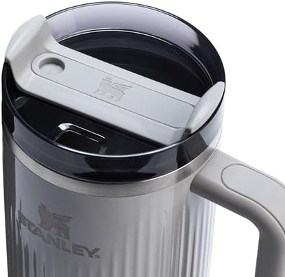 STANLEY Quencher H2.0 Tumbler with Handle and Straw 40 oz | Flowstate 3-Position Lid | Cup Holder Compatible for Travel | Insulated Stainless Steel Cup | BPA-Free | Fluted Ash Gloss