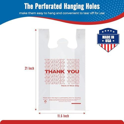 Fuxury 84000 (84K) Count Thank You Plastic Shopping Bags with Handles