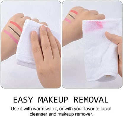 SINLAND Microfiber Facial Cloths Fast Drying Washcloth 12inch x 12inch White 2 pack