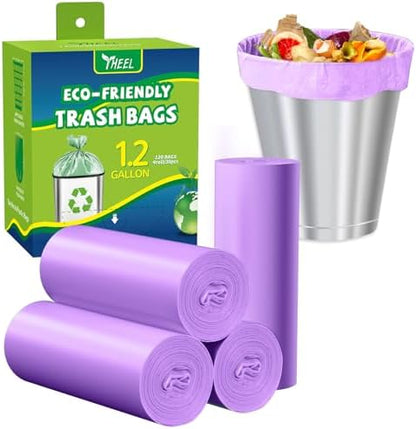 1.2 Gallon Bathroom Trash Bags Durable Tear-Resistant - 150Ct Unscented
